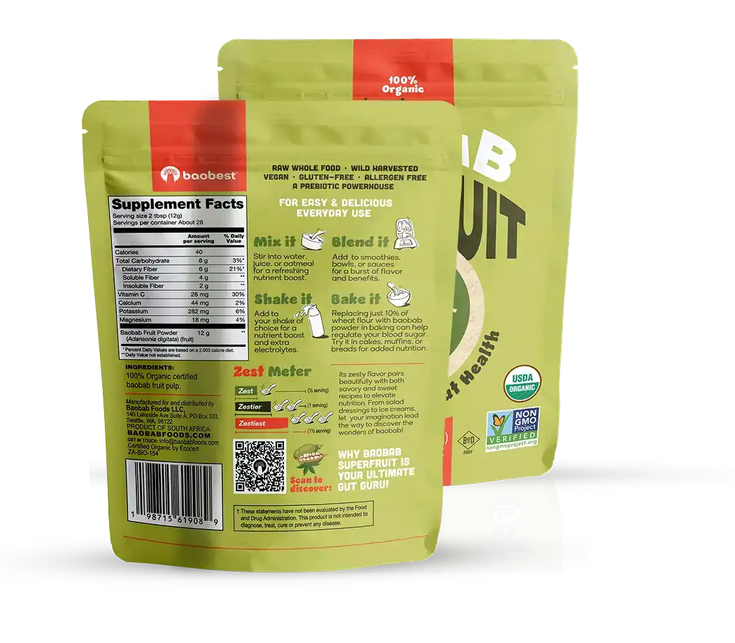 Buy Retail Organic Baobab Fruit Powder | Baobest